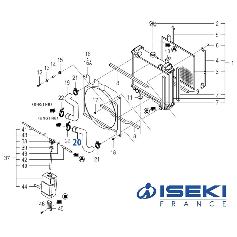 Durite Inf. ISEKI (1705-102-016-00)