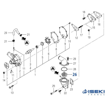 Thermostat ISEKI (6513-770-022-10)