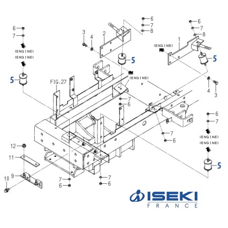 Silent Bloc Moteur ISEKI (1593-101-003-20)
