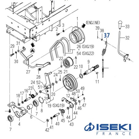 Ressort de Câble ISEKI (1705-332-006-00)