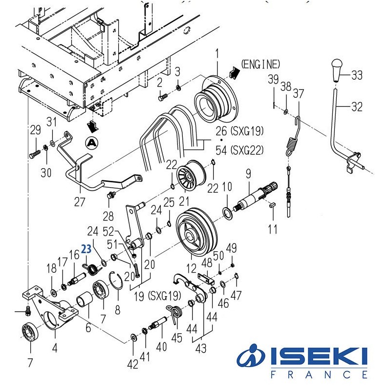 Ressort de Levier ISEKI (1728-334-006-00)
