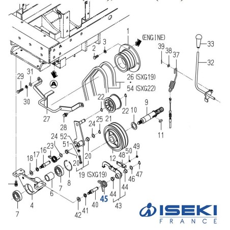 Ressort de Levier ISEKI (1728-334-011-00)