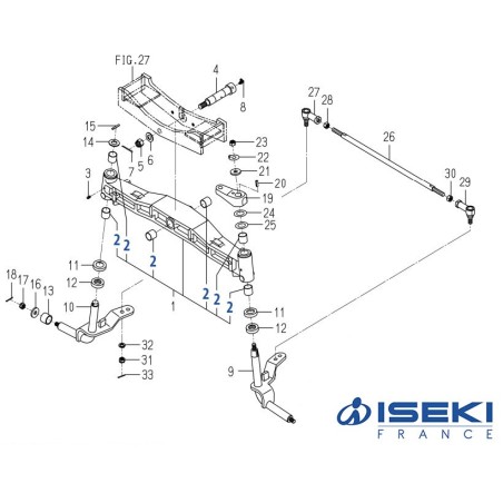 Coussinet de Pivot ISEKI (1593-402-051-10)
