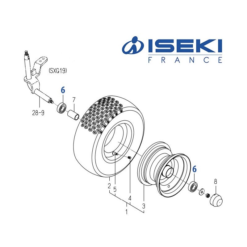 Roulement de Roue ISEKI (1729-202-015-00)