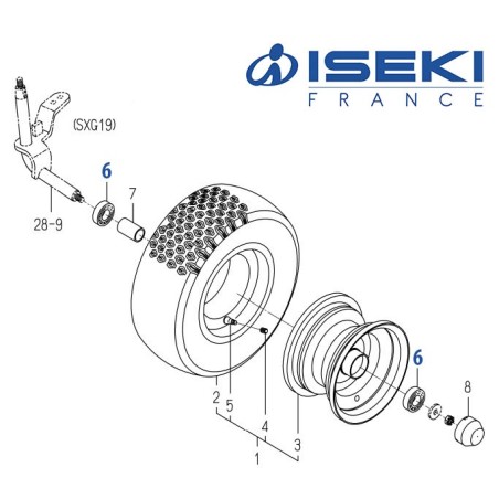 Roulement de Roue ISEKI (1729-202-015-00)