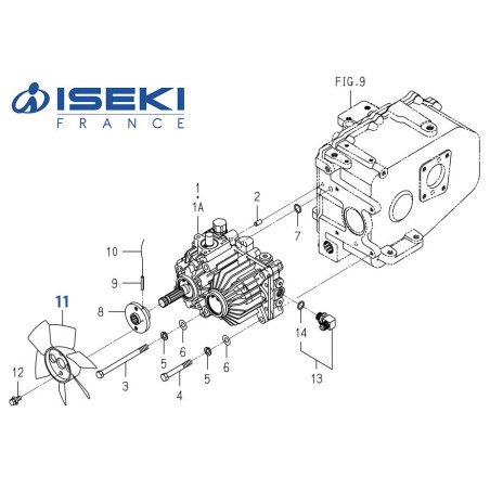 Ventilateur Hydro ISEKI (1725-210-002-00)