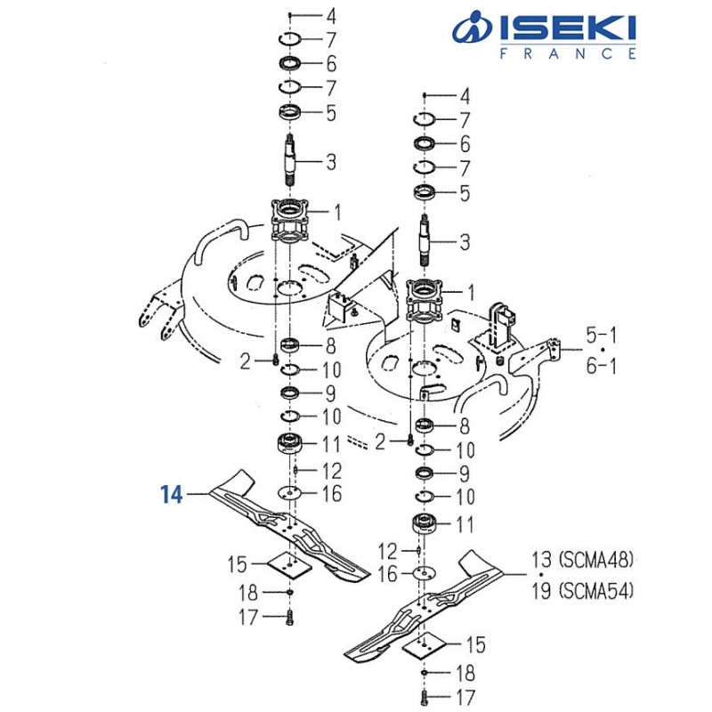 Lame Droite ISEKI (8663-306-002-10)