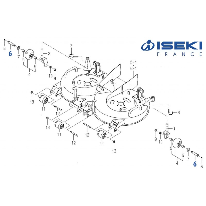 Axe Galet ISEKI (8663-501-001-10)