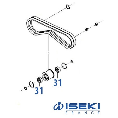 Roulement Galet ISEKI (V600-150-620-20)