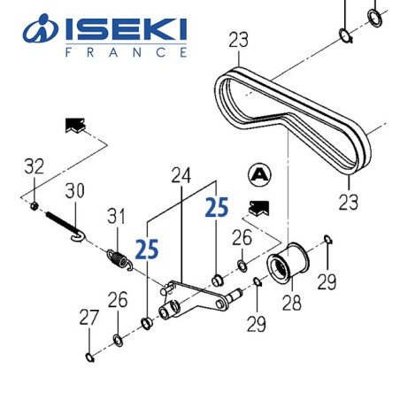 Coussinet ISEKI (2502-407-001-10)