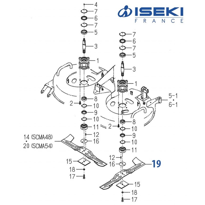 Lame Gauche ISEKI (8665-306-001-10)