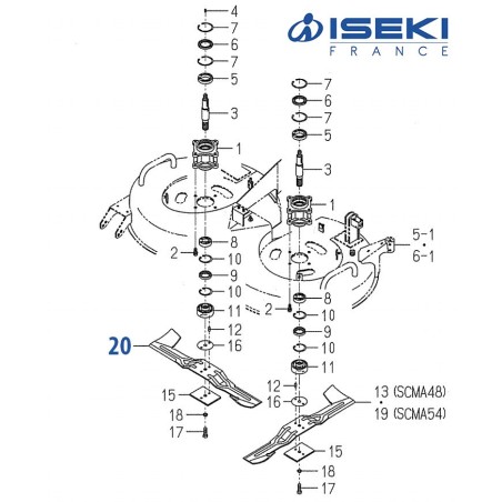 Lame Droite ISEKI (8665-306-002-10)