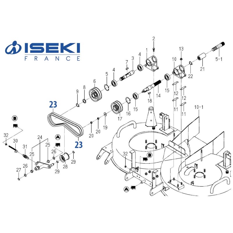 Courroie d'Entraînement ISEKI (1593-334-054-30)
