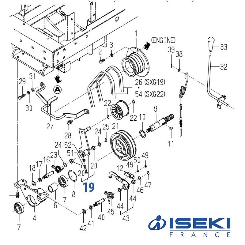 Levier Tendeur ISEKI (1728-334-520-00)
