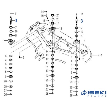 Arbre de Lame ISEKI (8654-301-081-10)