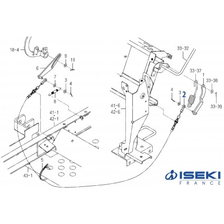 Câble HST ISEKI (1728-273-230-10)