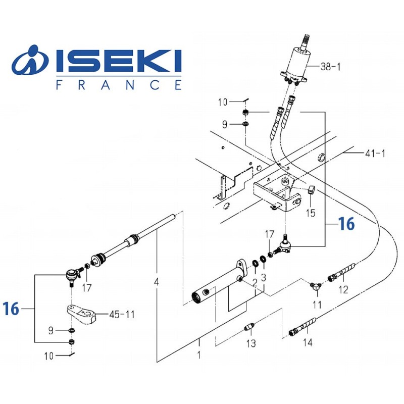 Rotule de Vérin ISEKI (1728-408-750-00)