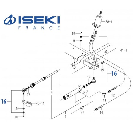 Rotule de Vérin ISEKI (1728-408-750-00)