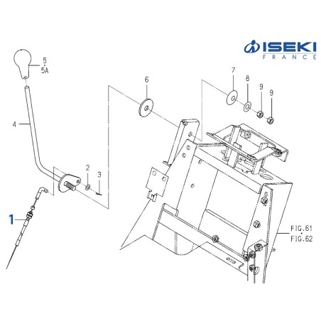 Câble Accélérateur ISEKI (1725-117-200-20)