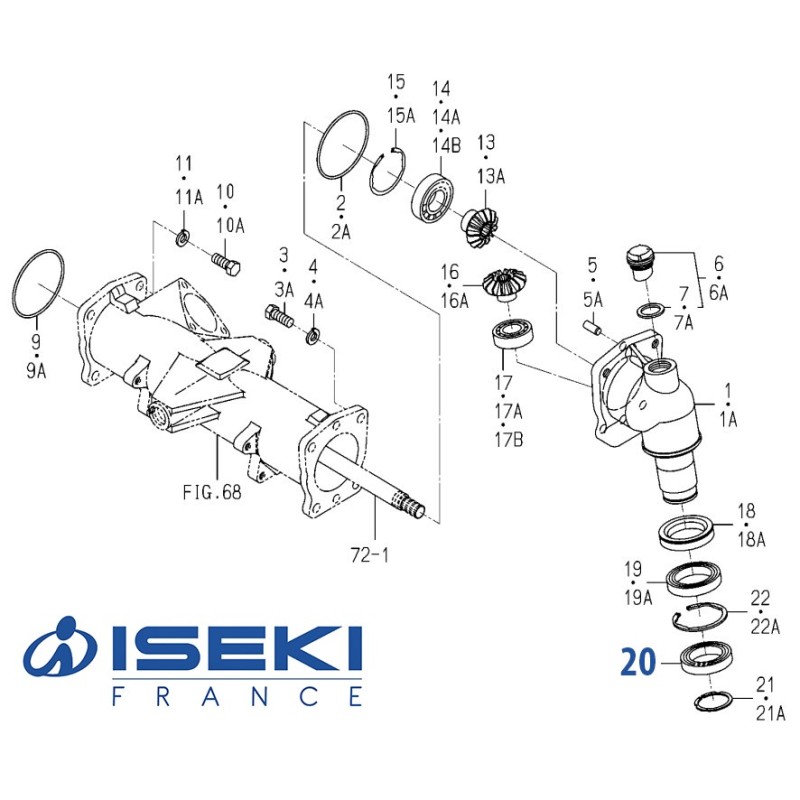 Roulement Inf. Pivot ISEKI (V600-110-690-90)