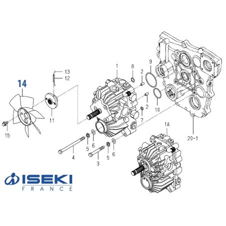 Ventilateur Hydro ISEKI (1725-210-002-00)
