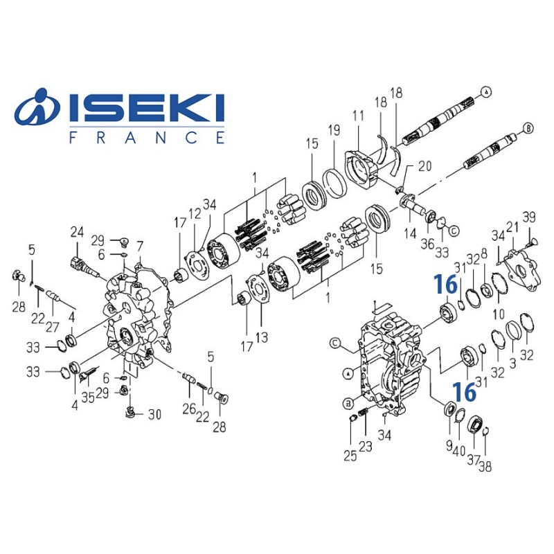 Roulement Hydro ISEKI (1683-202-509-00)