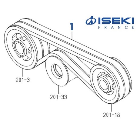 Courroie ISEKI (8674-203-200-00/U)