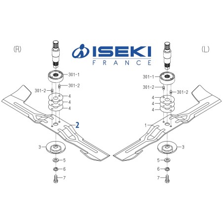 Lame Droite ISEKI (8674-306-002-10)