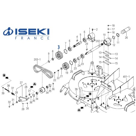 Poulie ISEKI (8663-201-053-00)