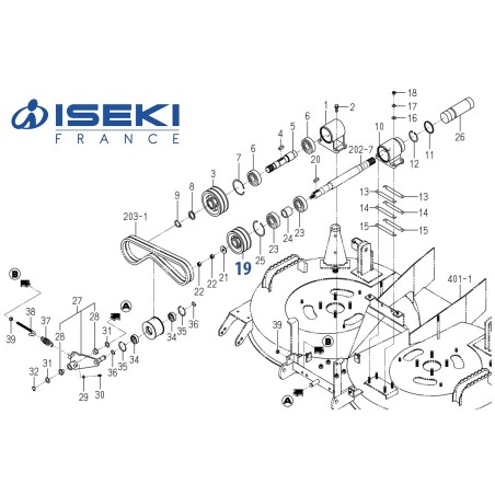 Poulie ISEKI (8663-201-057-10)