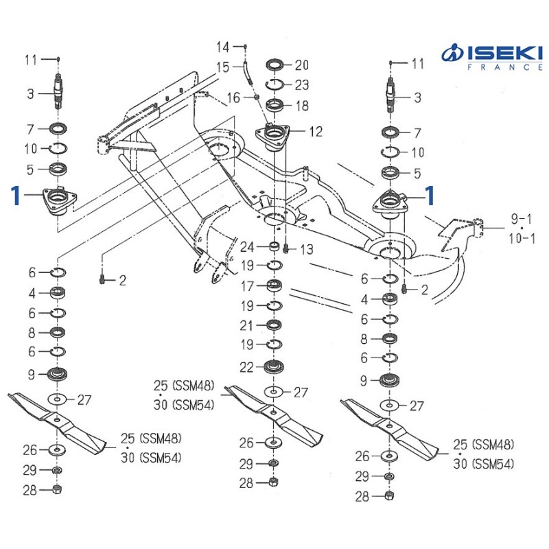 Palier de Lame ISEKI (8657-301-004-00)
