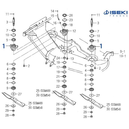 Palier de Lame ISEKI (8657-301-004-00)