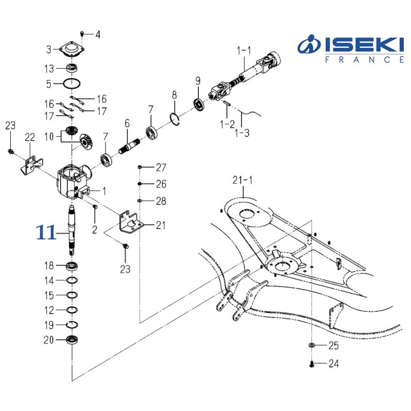 Arbre Principal ISEKI (8654-201-072-10)