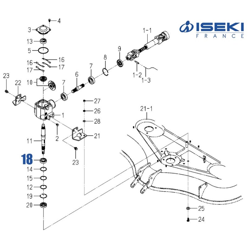 Roulement de Boîtier ISEKI (V600-110-600-60)