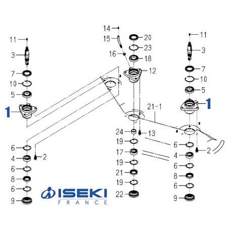 Palier de Lame ISEKI (8657-301-004-00)