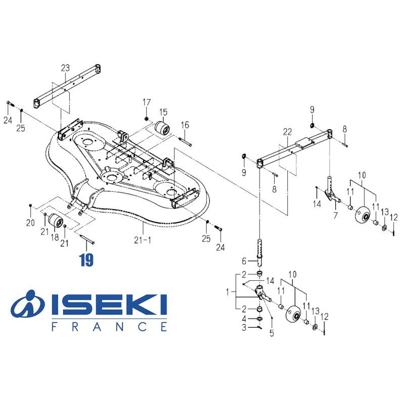 Axe Galet ISEKI (8654-501-041-00)