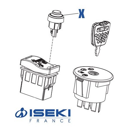 Bouton Recul ISEKI (473587)