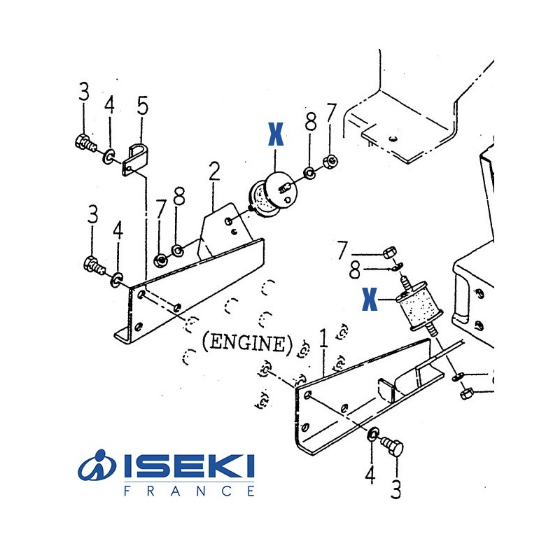Silent Bloc Moteur ISEKI (1593-101-003-20)