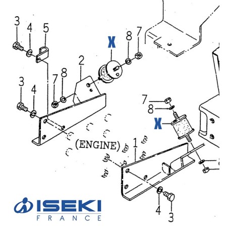 Silent Bloc Moteur ISEKI (1593-101-003-20)