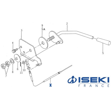 Câble Accélérateur ISEKI (1593-117-200-20)