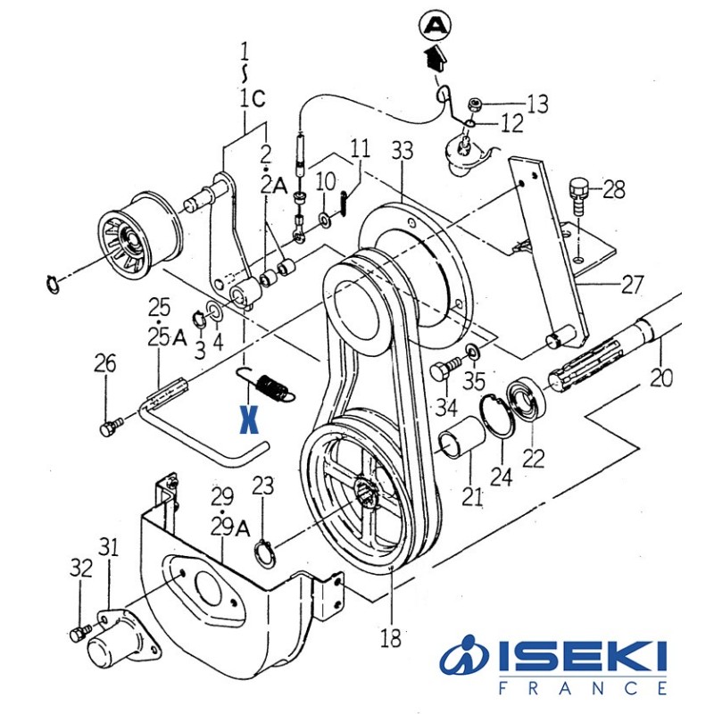 Ressort ISEKI (1593-332-053-00)