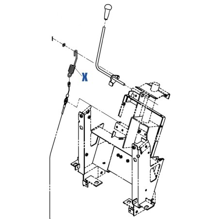 Ressort de Câble ISEKI (1705-332-006-00)