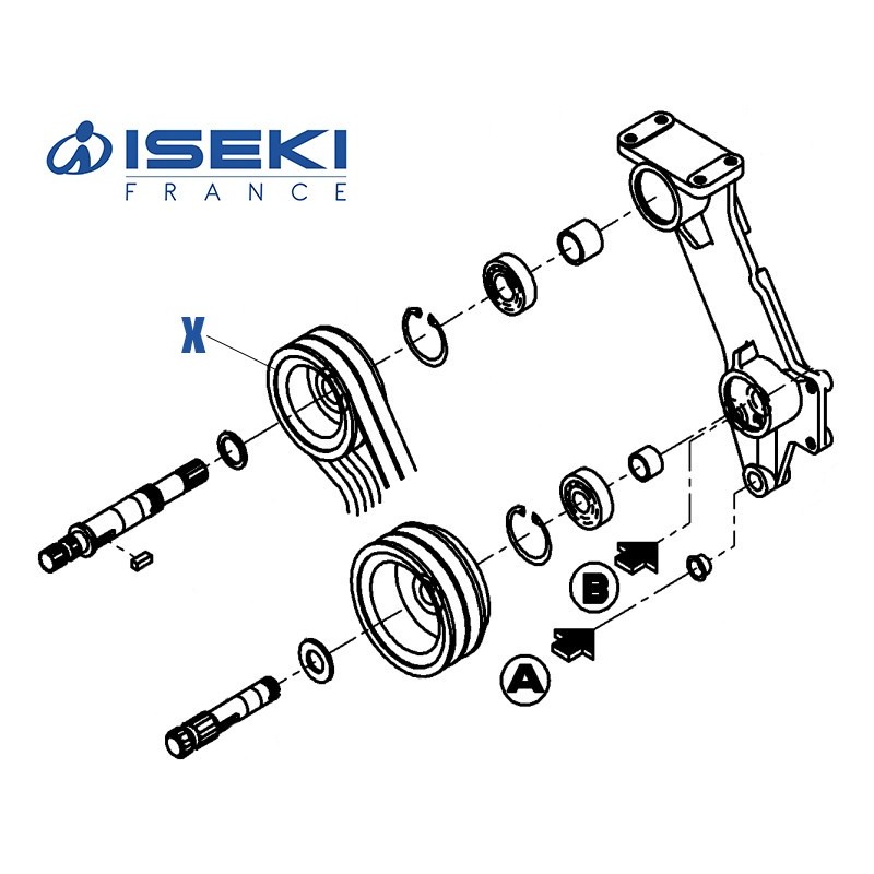 Poulie ISEKI (1782-334-021-00)