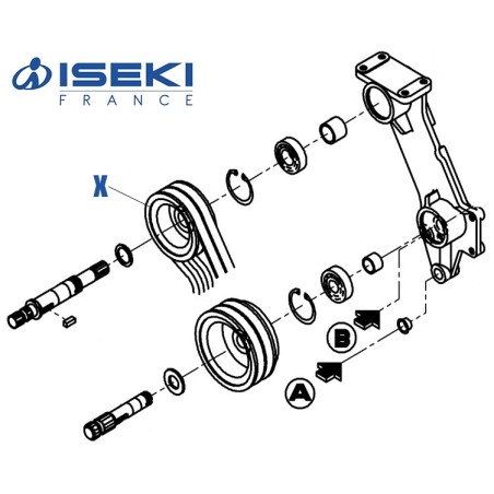 Poulie ISEKI (1782-334-021-00)