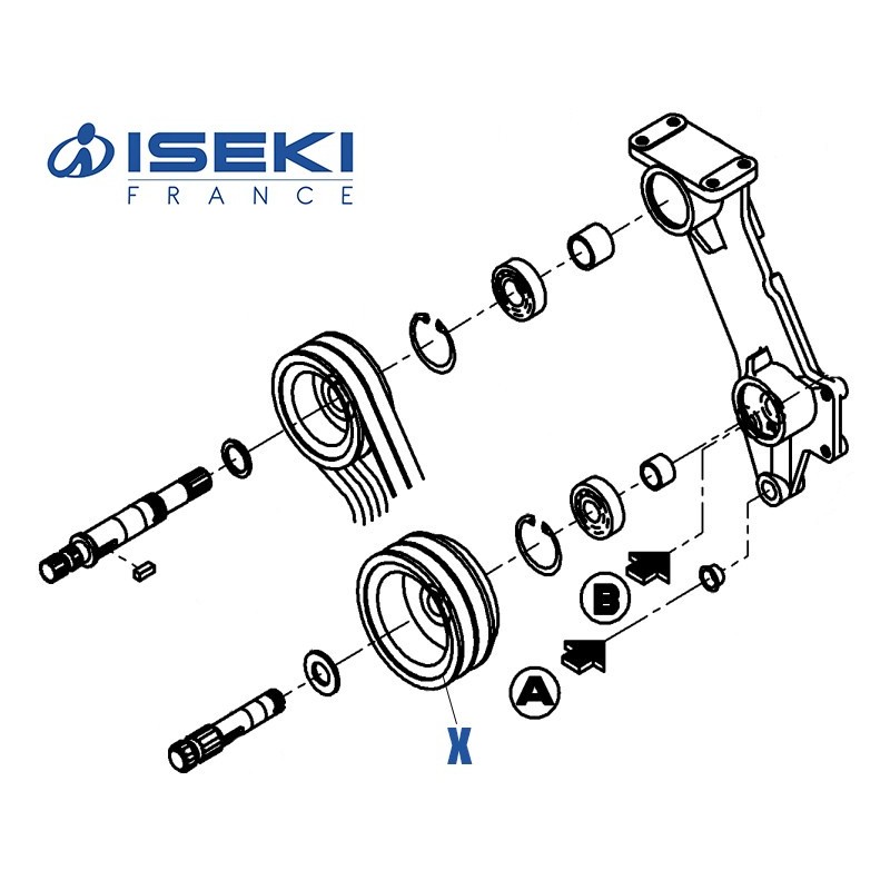 Poulie ISEKI (1782-334-022-00)