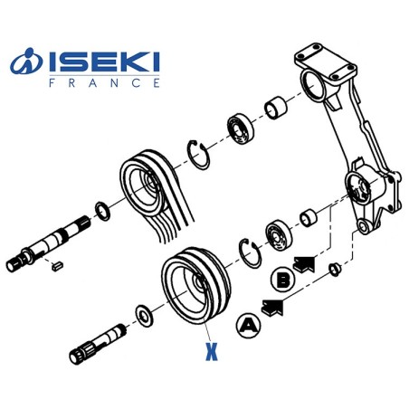 Poulie ISEKI (1782-334-022-00)