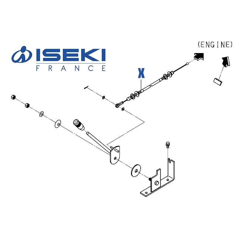 Câble Accélérateur ISEKI (1832-117-230-00)