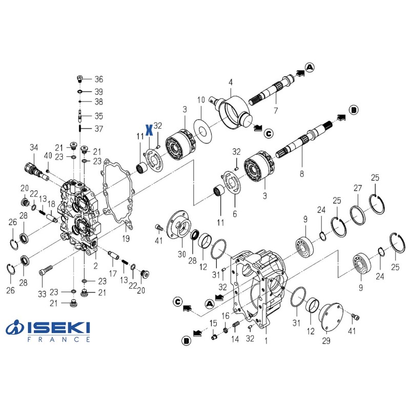 Flasque de Boîtier ISEKI (K510-001-010-00)