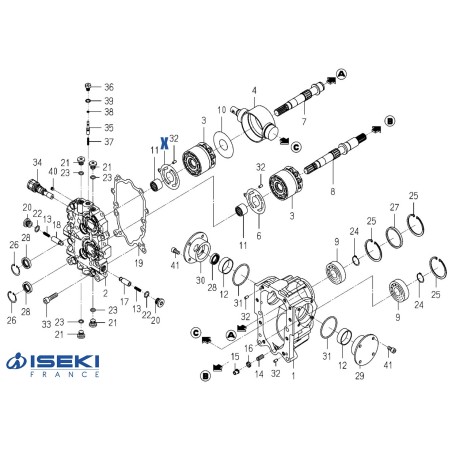 Flasque de Boîtier ISEKI (K510-001-010-00)