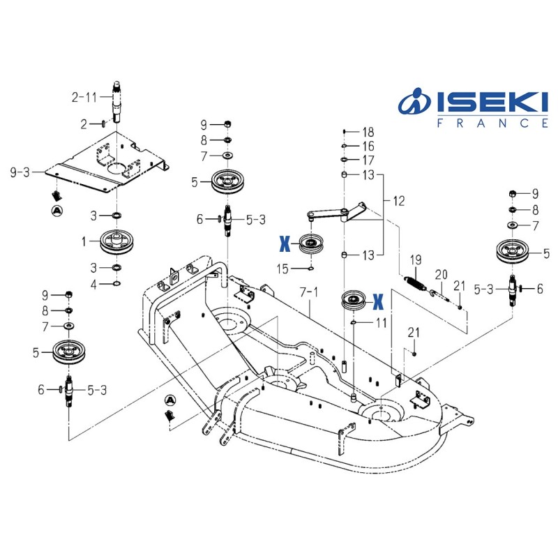 Poulie Guide ISEKI (8657-202-250-00)